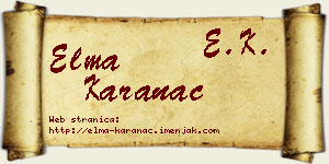 Elma Karanac vizit kartica
